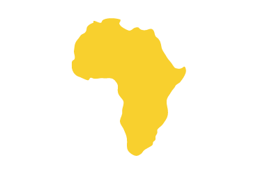 yellow outline of africa