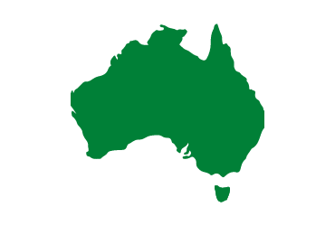 green outline of australia